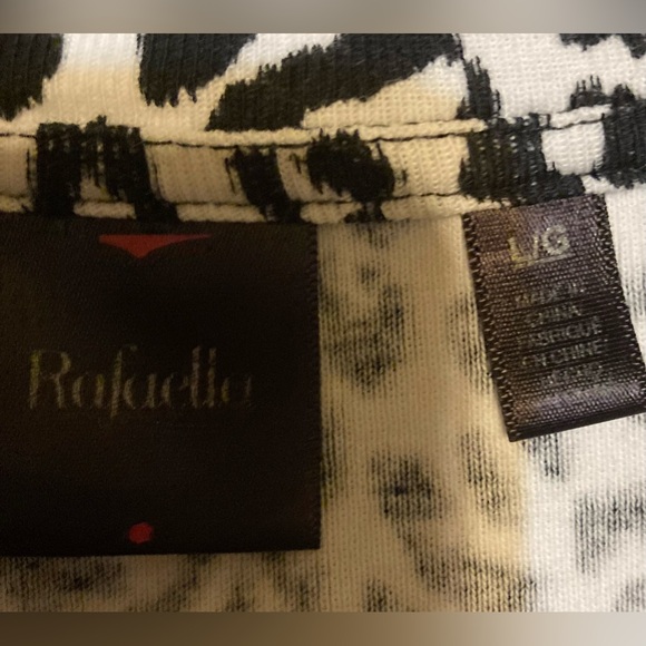 Ladies Size Large Rafaella Leopard Button Down Sweater - Picture 7 of 14